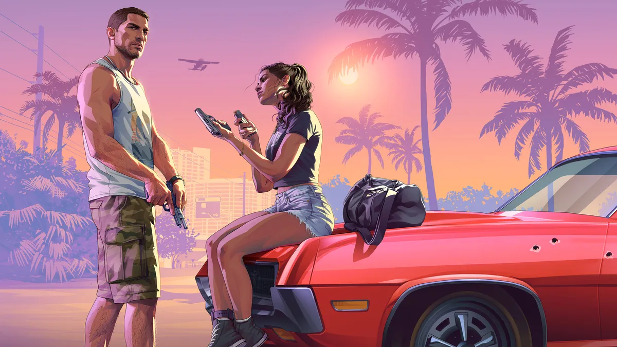 GTA6Geek GTA 6 guide: Jason and Lucia, official Grand Theft Auto VI artwork