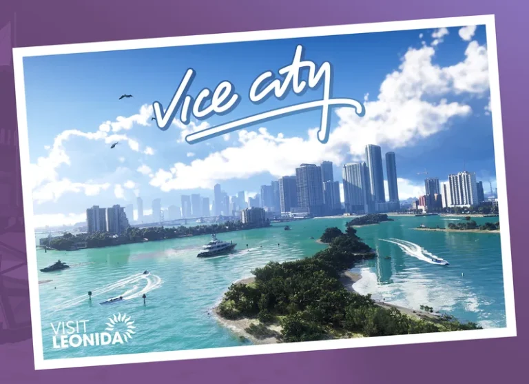 Vice City postcard, official GTA VI artwork